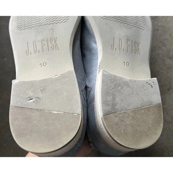 JD FISK Men’s Size 10 Blue Light Leather Suede Sole Lace up OXFORD SHOES - Picture 11 of 14